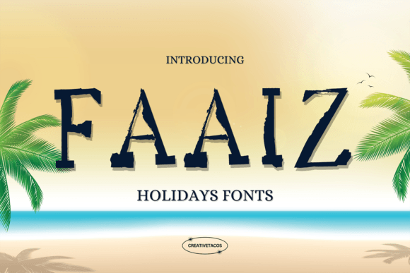Faaiz: Elevating Holiday Design with Textured Brush Typography