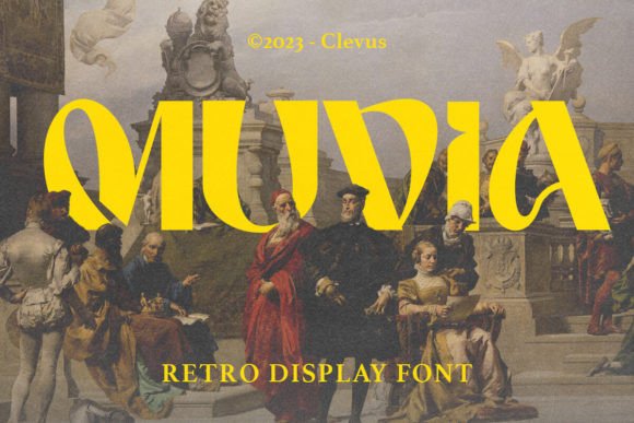 Muvia: The Retro Display Font for Bold Designs