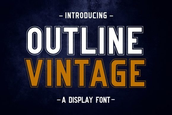 Outline Vintage: A Bold Display Font for Sporty and Creative Craft Projects